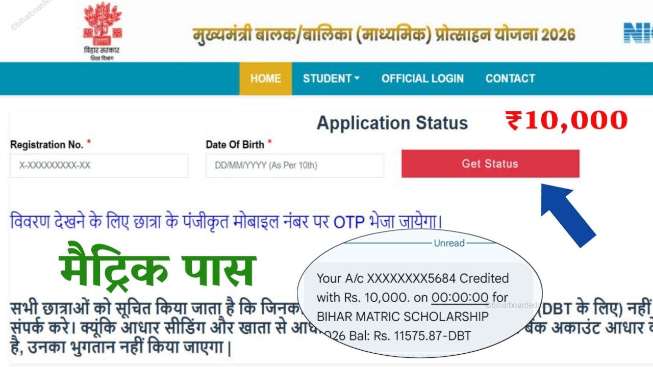 10th Scholarship Payment Status 2026